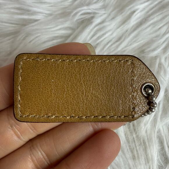 1.5" y2k COACH Vintage Fob Bag Charm Hang tag Hangtag - Picture 2 of 2
